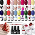 JODSONE 20 Colors Solid Paint Nail Art Painting Drawing Gel Nail Polish with Nail Brush Pen for DIY At Home