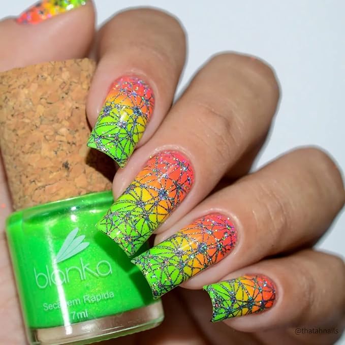 Whats Up Nails - B068 Totally Spaced Out Stamping Plate for Nail Art Design