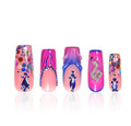 LOVFUL Short Press on Nails Scorpio Drama Club | Handmade Acrylic Press ons | Reusable Fake False Nails | Square Classic Regular 1.3in | H591-S