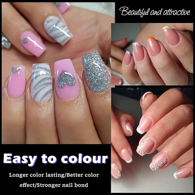 LoveOurHome 600pc Extra Short Coffin Nail Tips Clear Fake Nails XS Short Coffin Gel Nail Tips Full Cover Acrylic Nails Clear Press on Nails XS False Nail 15 Sizes Fingernail for Gel Nail Extension