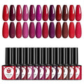 Classic Gel Nail Polish Set, 12 Colors Nude Gray Pink, Nail Polish Gel Manicure Kit (Bloody Mary, 12pcs)