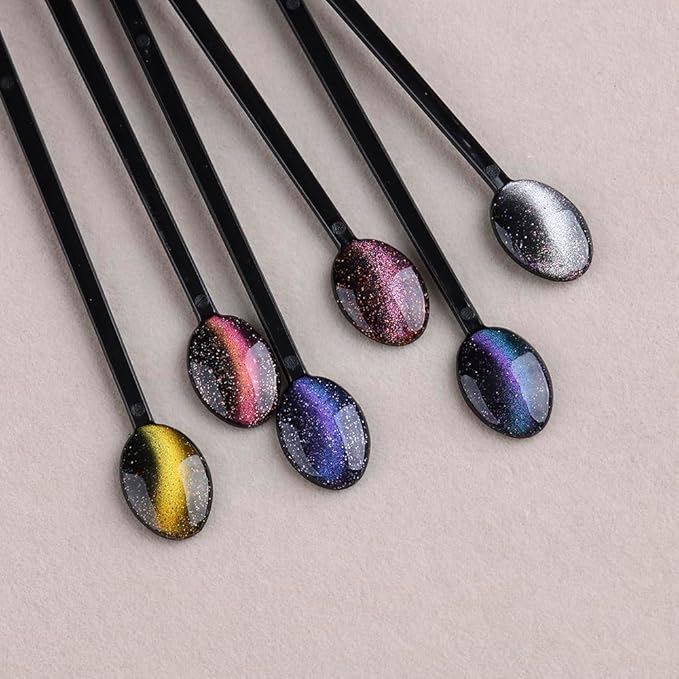 150 Pcs Black Spoon Shaped False Nail Swatch Sticks Nails Art Polish Practice Display Tips Acrylic Nail Sample Sticks With Metal Split Ring Nails tech Supplies for Home or Salon Use