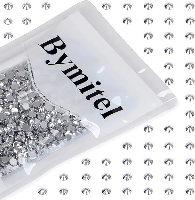 1440PCS Art Nail Rhinestones Non Hotfix Glue Fix Round Crystals Glass Flatback for DIY Jewelry Making with one Picking Pen (ss20 1440pcs, Labrdor)