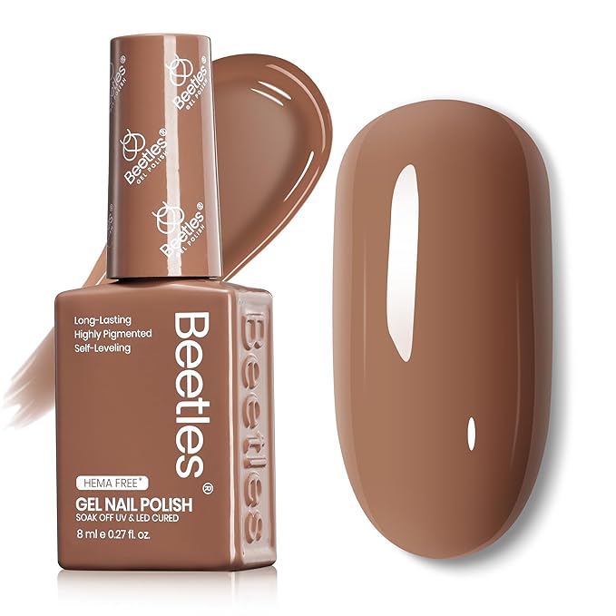 beetles Gel Polish Brown Gel Nail Polish Hema Free Colors Soak Off Uv LED Nail Lamp 8ml DIY Home Manicure Salon Gift for Women Beyonce Caramel