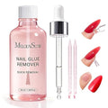 MelodySusie 50ML Nail Glue Remover for Press on Nails, Acetone Free Nail Polish Remover Multi-Functional Remover for Acrylic Tips Gentle Glue Remover with Stick