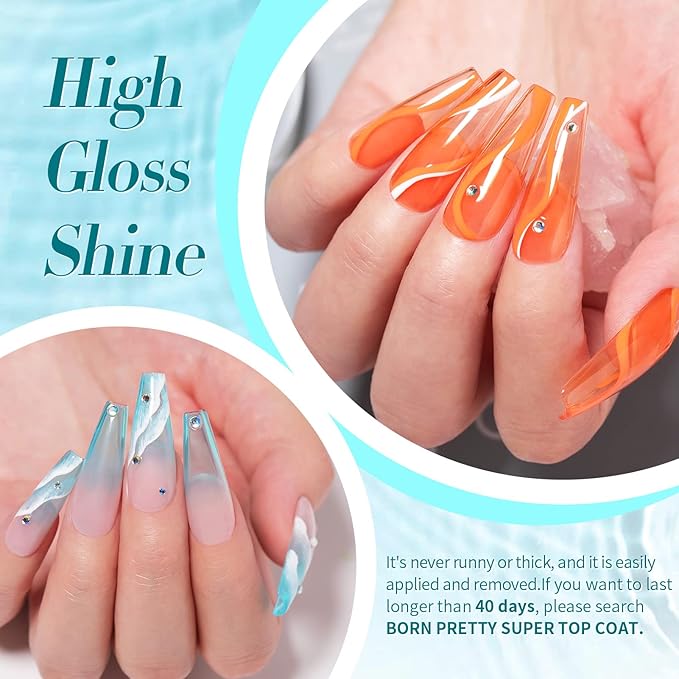 Born Pretty Pastel Jelly Gel Nail Polish Set Spring Summer Easter Gel Polish Crystal Glass Translucent Blue Green Yellow Pink Red Soak Off U v Gel Polish 7ML 6PCS
