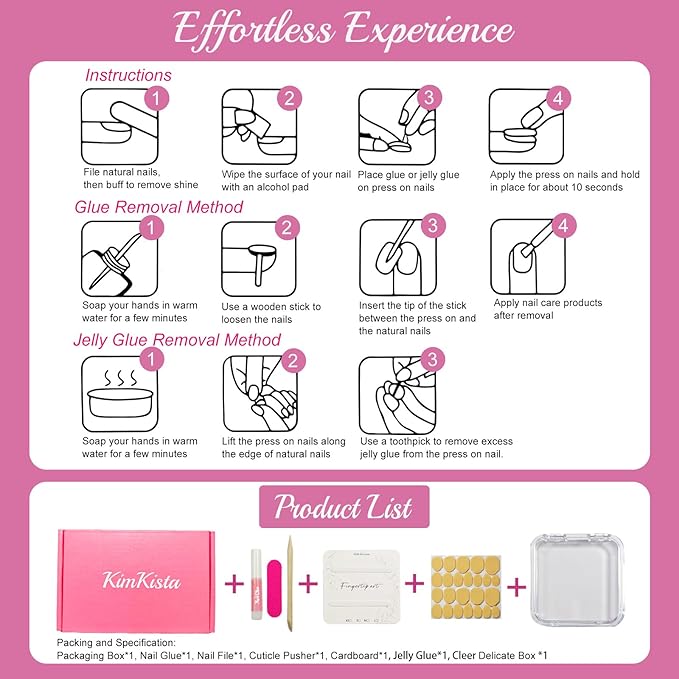 Handmade Acrylic Press On Nails Almond, 3D Press On Nails Medium, Flower 3D Pink Nails French Tip Bubble Preal For Women Gift, Reusable Stick On Fake Nails Kit With Nail Glue (Floral Dreamscape-L)