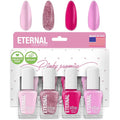 Eternal Glitter Nail Polish Set for Women (PINKY PROMISE) - Light Pink Nail Polish Set for Girls | Quick Dry & Long Lasting Nail Polish Kit for Home DIY Mani Pedi | Made in USA, 13.5mL (Set of 4)