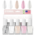 Eternal White Nail Polish Set for Women (OH LA LA) - Clear Nail Polish Set for Girls - Lasting & Quick Dry Light Non Toxic Nail Polish Kit for Home DIY Mani Pedi - Made in USA, 13.5mL (Set of 5)