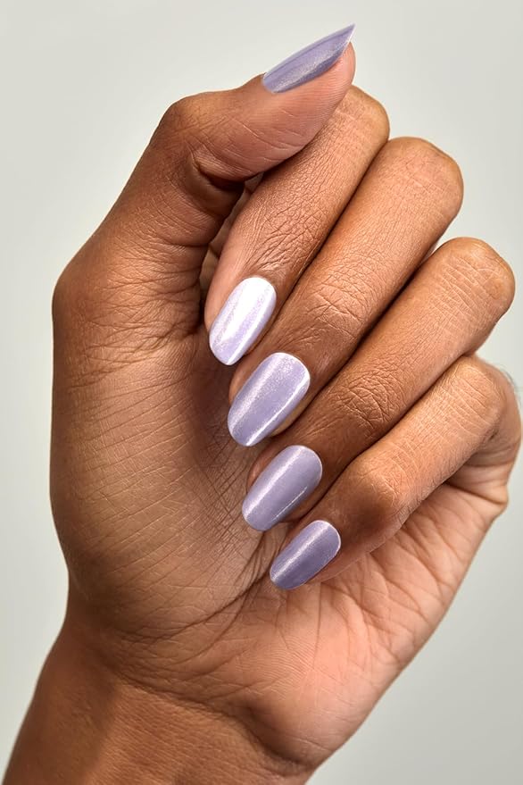 Nailtopia - Plant-Based Chip Free Nail Lacquer - Non Toxic, Bio-Sourced, Long-Lasting, Strengthening Polish - Stay Inspired (Medium Purple With Gold Reflects) - 0.41oz