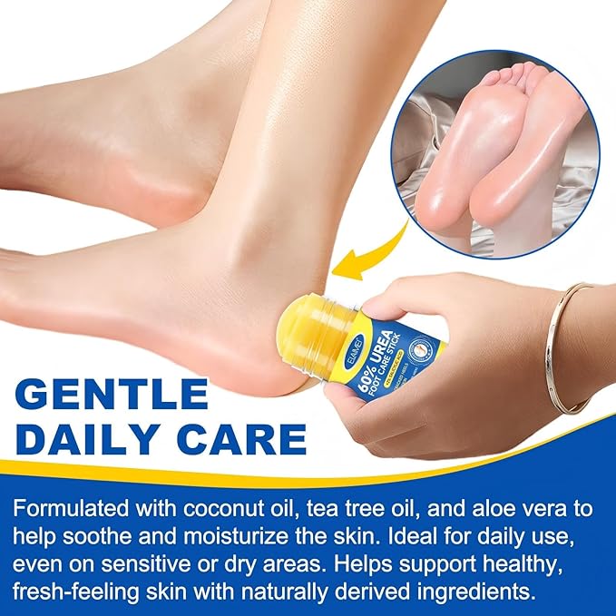 Urea foot Cream Stick 60% plus 2% Salicylic Acid，foot urea cream Deeply Moisturising and Fast Absorbing Gentle Exfoliation For Dry sink Exfoliating Dead Skin, Callus Remover ， Skin Softener