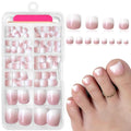 AddFavor 240pcs Ombre Press on Toenails for Women, Fake Toe Nail Press ons False Toe Nail Tips Fake Toenails Press on Toe Nails for Women with Glue and Adhesive Tabs