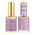 DND DC Gel Polish Set, Purple Collection, UV/LED Gel Polish and Air Dry Nail Lacquer, Matching Chip-Free Polish Duo, 091 Shadow Gray, 0.5 Fl Oz
