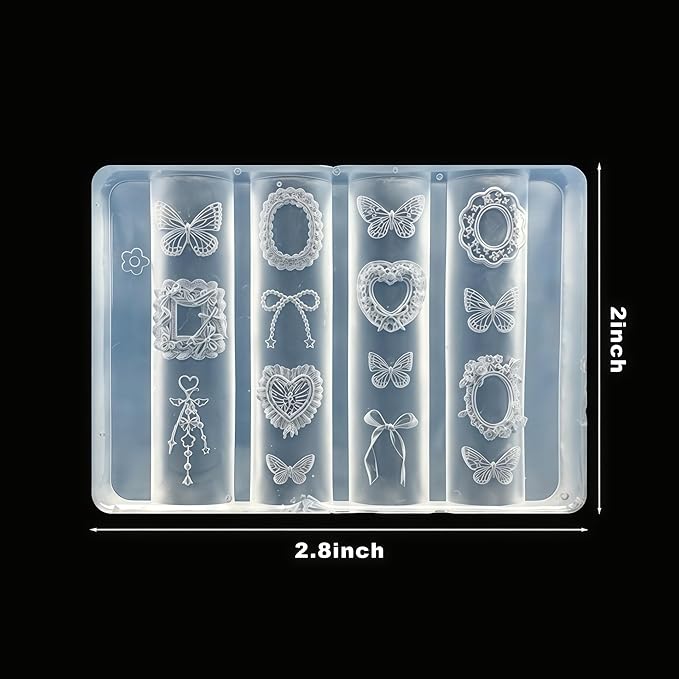 3D Lace Gel Nail Art Mold Arts Resin Butterfly Molds for Accessories Supplies Laces Photo Frame Silicone Tools Nails Style