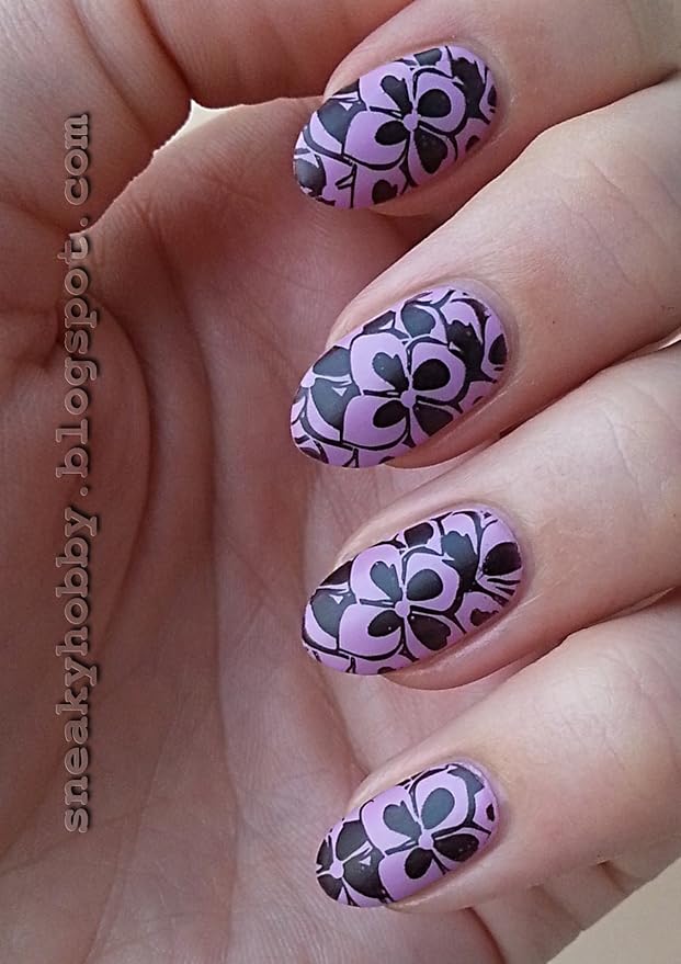 PUEEN 2015 Nail Art Stamping Plate Celebration Collection - LACE BLOSSOM - NEW INVENTION Super Size All You Can Stamp Full Size Stamping Image Plates Manicure DIY (Infinite Images)-BH000475
