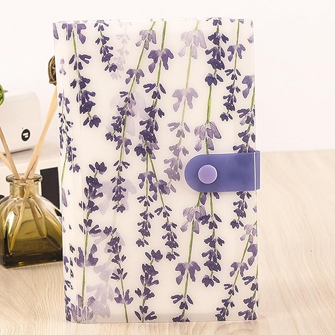 144 Slots Nail Art Sticker Storage Book Display Collecting Equipment Nail Art Decals Photos Storage Book Manicure Designer Tools Decoration Kits(Wisteria)