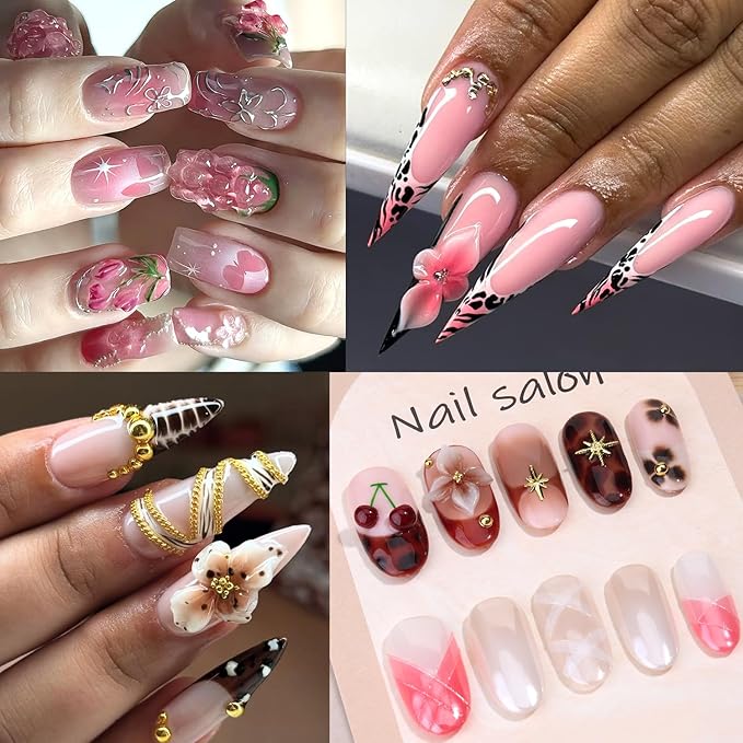Cushion Ombre Nail Art Gel Kit with 3D Sculpting Gels, 4 Colors Gradient Painting Gel Polish Set with 100 Sponges, Brush & Carving Pen, Aura Nails DIY Home Manicure Salon Supplies