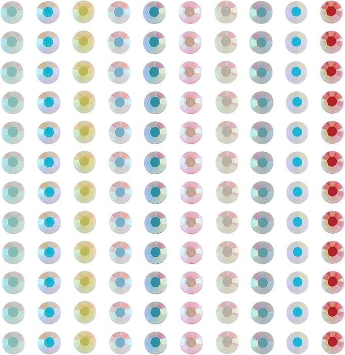 12 Colors Tiny Resin Nail Art Rhinestone Cabochons AB Colors Iridescent Nail Tooth Face Gems Flatback Colorful Nail Diamond for Nail Jewels Makeup Decoration