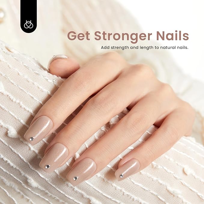 Beetles Builder Gel Set,12 Colors 7 in 1 Nail Thickening Strengthening Building Apex for Beginner DIY Salon at Home,Pink Nude Gel Builder Nail Art Design Beauty Gifts for Women,UV & LED Lamp Needed