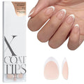 BTArtboxnails Soft Gel Nail Tips - Extra Short Almond French Tip Press on Nails XCOATTIPS Nude Gel Nail Tips Kit Fake Nails Supplies Glue on Nails Extension Tips
