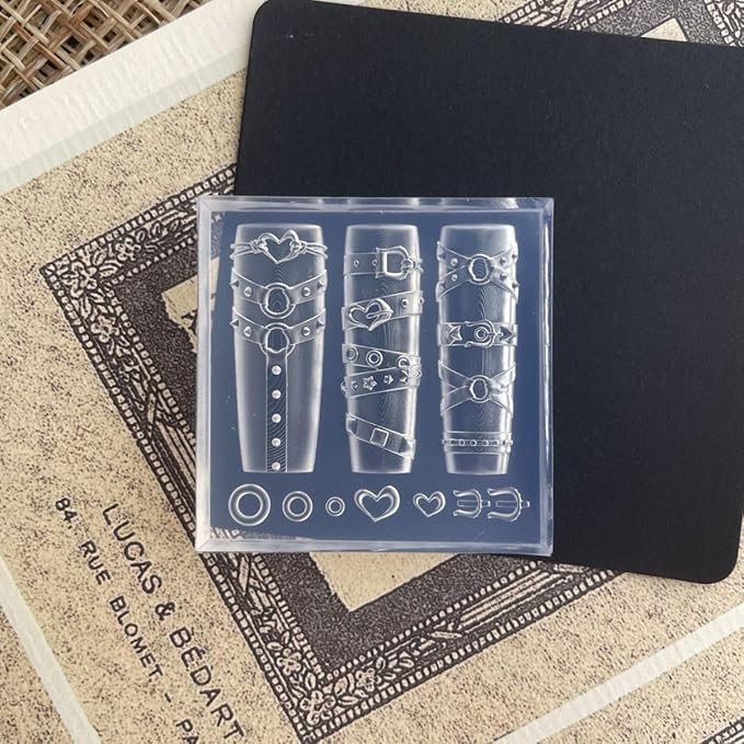 1 Pcs Belt Buckle Silicone Nail Art Molds for Women Resin Nail Design