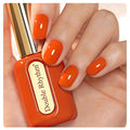 Double Rhythm 0.50 OZ Gel Polish Hema Free Same Color Same Bottle Golden Round Translucent Neutral Natural Milky 15 ML Jelly UV Polish Art DIY at Home (Dark Orange-C1100)