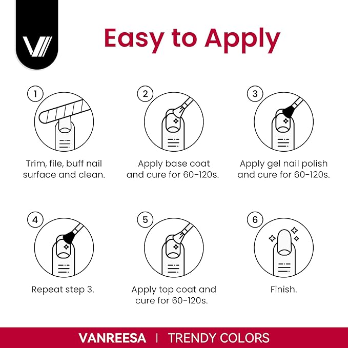 VANREESA 24 Pcs Gel Nail Polish Set, 21 Colors Christmas Gel Polish with Base Coat Glossy & Matte Top Coat Red Orange Yellow Green Blue Purple Gel Polish Kit Nail Kit Gifts for Women
