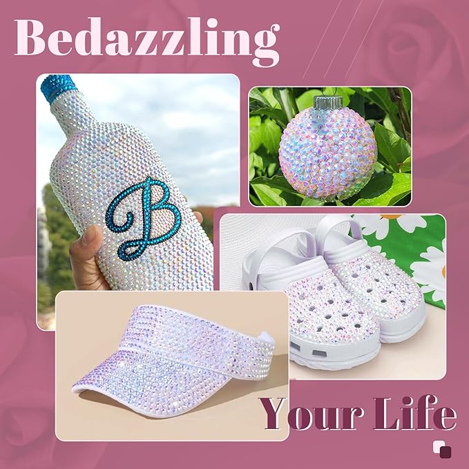 4000PCS 5mm Resin Jelly Rhinestones in Bulk (White AB), Bedazzling Flatback Crystals Rhinestones for Crafting DIY Nail Decoration, Gems Diomand Charms for Tumbler Shoes Clothing Fabric