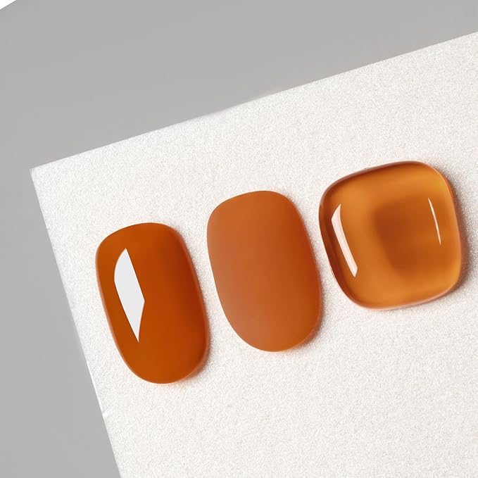 MEGIOR Fall Pumpkin Gel Nail Polish 0.5 Fl Oz Burnt Orange Soak Off UV LED Lamp Light Cure Gel Polish Kit for Salon and Nail Art Starter Manicure DIY at Home
