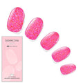 Dashing Diva Glaze Nail Strip Set - Watermelon Smoothie - Long Lasting, Chip Resistant, Semi-Cured Gel Nails - 4-Piece Manicure Kit with 32 Strips