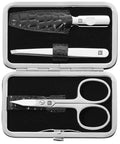 ZWILLING Beauty Classic INOX 4-pc Manicure Set with Black Crocodile Pattern Leather Case, Nail Care Complete Set