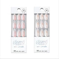 Dashing Diva Nailbliss Glazed Donut Gel Manicure Bundle - Rosewater Glaze & French Glaze - Salon Quality, Easy to Apply and Chip Resistant - Contains 2 Sets of 30 Medium Length, Almond Shaped