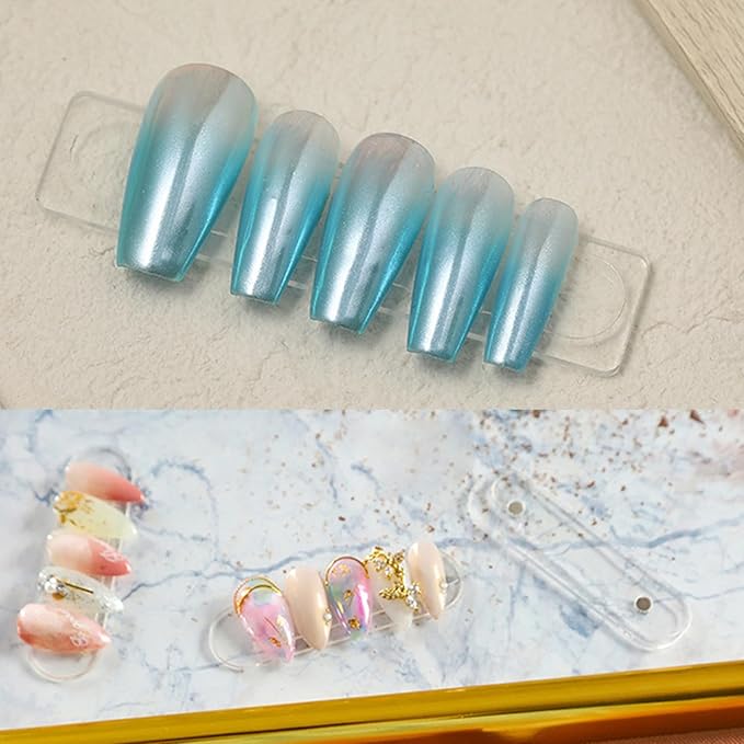 1696 Double Sided Tape for Press On Nails Stand holder Sticky Tabs Nail Art Accessories Nail Display Tape Clear False Tip Adhesive Tape for Practice Design DIY Home Salon