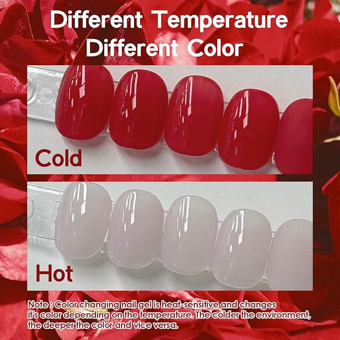 ADHERE Red Gel Nail Polish Set 12ML- 5 Colors Popular Gel Polish Cat Eye Magnetic Gel Burgundy Red Christmas Nail Gel Polish Soak Off LED Kit Manicure Salon DIY Nails Gift For Women ﻿
