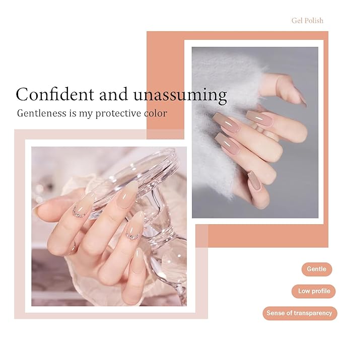 CAMILA ¿ 6pcs 15ml Hema Free Tpo Free Gel Polish Set Light Nude Gel Nail Polish Kit Soak Off Gel Polish Manicure Salon For Women L Set