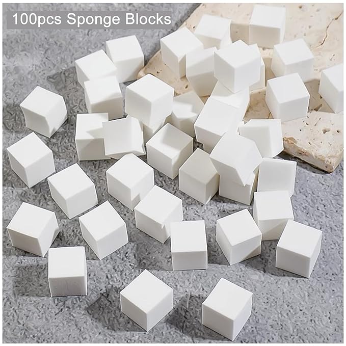 100PCS Soft Sponges With Grabbing Pen and 2 PCS ombre nail brushes set For Ombre And Aura Nails Art, Pro Nail Art Tools Accessories Supplies, Ombre Nail Sponges For Ombre Nails Art Tools