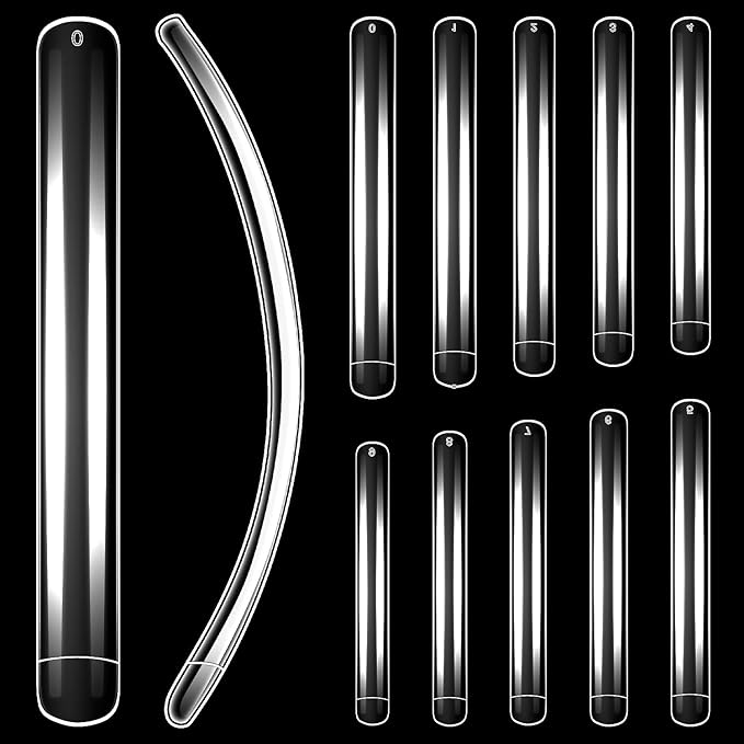 XXXXL Extra Long Nail Tips, BORNBYME 100Pcs Clear Curve Nail Tips Acrylic Full Straight Nail Tip