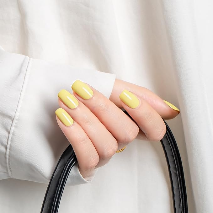 MEGIOR Goose Yellow Gel Nail Polish 0.5 Fl Oz Bright Yellow Soak Off UV LED Lamp Light Cure Gel Polish Kit for Salon and Nail Art Starter Manicure DIY at Home
