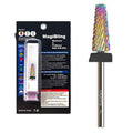 XC 5 in 1 Nail Drill Bits, 16mm Tapered 3/32'' Professional Tungsten Carbide Bits for Efile, 2 Rotation for Electric Drill, Remove Thick Gel Acrylic Fast, Technicians Bits, Extra Coarse