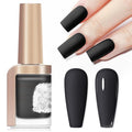 Black Matte Nail Polish, Air Quick Dry Nail Lacquer Matte Finish Effect, Nail Art Varnish Long Lasting & Fast Drying Velvet Nail Polish for Nail Art