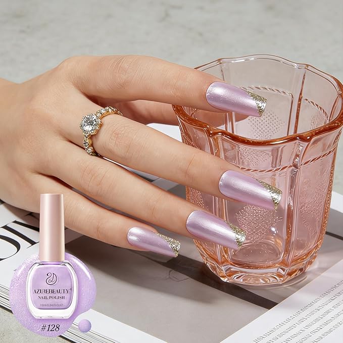 AZUREBEAUTY Dreamy Purple Nail Polish– Quick Dry, Long-Lasting, Natural Glossy Finish for DIY Manicure & Nail Art, Salon Quality, 10ml for Women