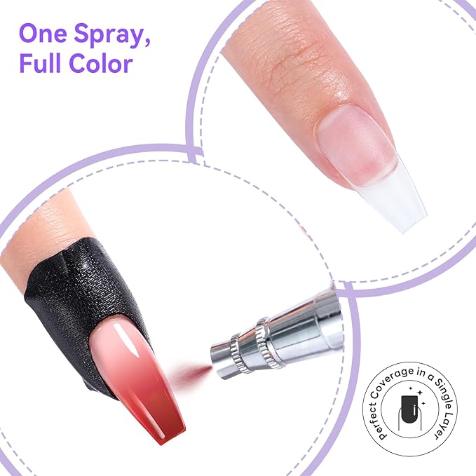 vrenmol 12PCS Airbrush Gel Nail Polish Hema-Free: Dilution-Free Airbrush Gel Polish Long Lasting Vibrant Shades Airbrush Paint for Nails Gel Paint for Nails Art Home Salon DIY Manicure Kit