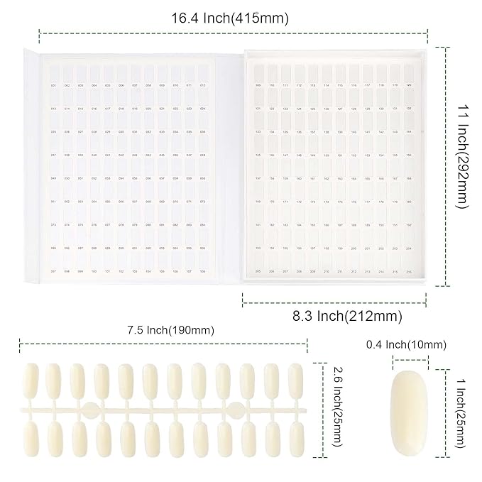 PINGEUI 3 Pack 216 Colors Nail Display Book, Nail Gel Polish Display Chart with 720 Nail Tips, Nail Color Sample Book Nail Gel Color Card Book, for Nail Salon