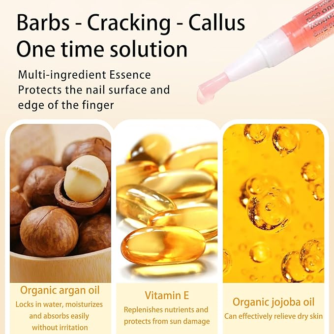 Cuticle Oil Pen Sweet Almond Nail Growth Serum and Repair Treatment Hydrating Oil for Dry Cuticles and Skin Cuticle Buddy Revitalize Nails with Radiant (6pcs pens)