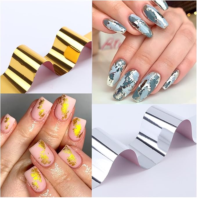 10 Roll Green Nail Foil Stickers Sheet Decals for St. Patrick's Day Foil Nail Art