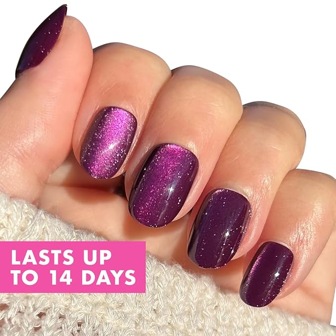 Olive & June Instant Mani Press-On Nails (Glue) | 42 Fake Nails, 21 Sizes | Non-Toxic, Long-Lasting Recycled Materials Realistic Look | Salon-Quality at Home | Extra Short, Round | Plaza Velvet