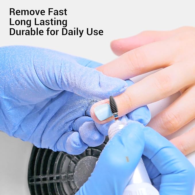 MelodySusie Ceramic Nail Drill Bit, 3/32'' (2.35mm) Professional Acrylic Nail File Flame Drill Bit for Manicure Pedicure Cuticle Gel Nail Polishing, Beginners Bits, Black, Series Bit-S, Coarse