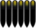 Mont Bleu Rainbow Crystal Nail File in Black Pouch - Small/Purse Size - Czech Tempered Glass - Handmade in Bohemia (Czech Republic)