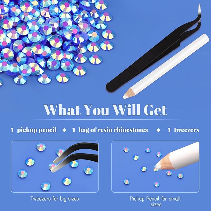 4000PCS 5mm Resin Jelly Rhinestones in Bulk (Dark Blue AB), Bedazzling Flatback Crystals Rhinestones for Crafting DIY Nail Decoration, Gems Diomand Charms for Tumbler Shoes Clothing Fabric