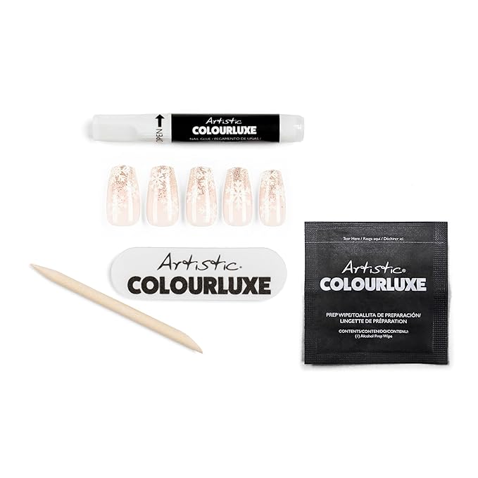 Artistic Colourluxe Press-On Tips - Kit Colourluxe Press-On Tips - Kits Nails - 30 Nails (Blizzard Beauty, Kit)